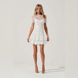 Astr Leilani Bustier Mini Dress White Medium NWT